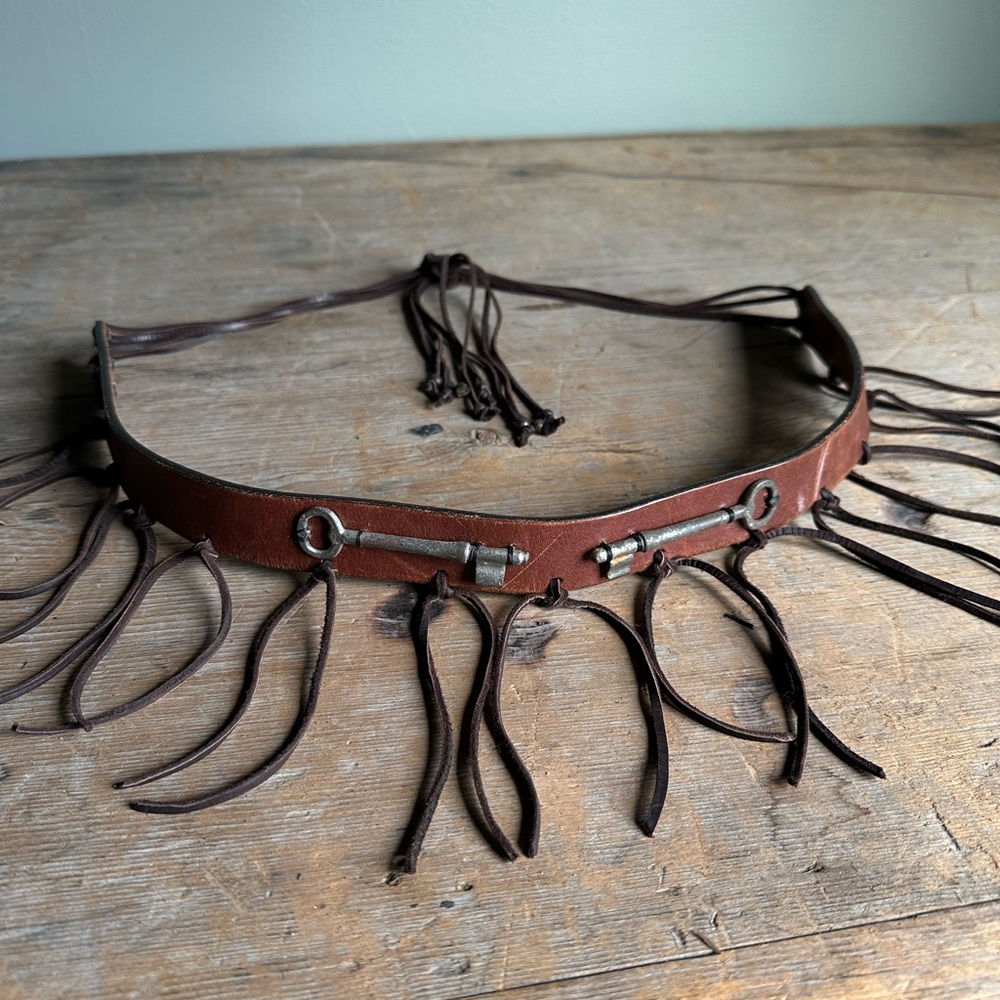 Handmade Leather Antique Skeleton Key Belt
